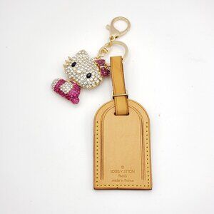 Authentic Louis Vuitton Luggage Nametag with Unbranded Keycharm